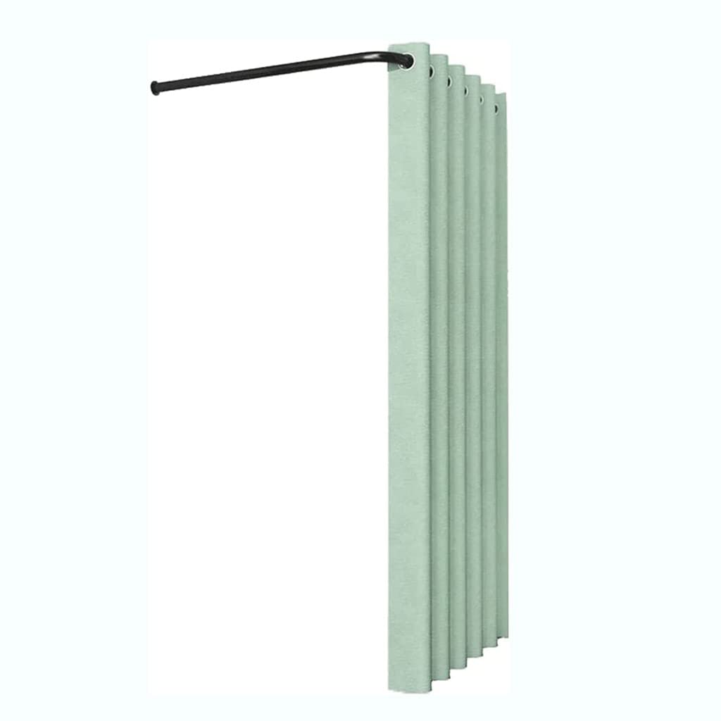 Cabine D'Essayage Rideau Occultant 90x90x200 Cm - Tringle En L, Dressing Temporaire Magasin Ou Maison