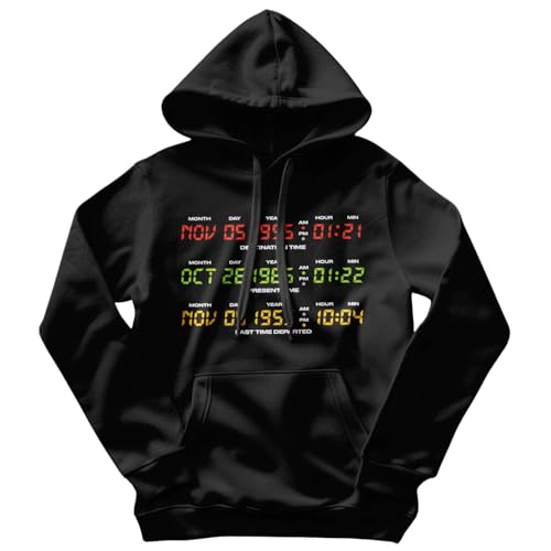 Image of Back To The Future Officially Licensed Delorean Display Hoodie (Black), XXXX-Large