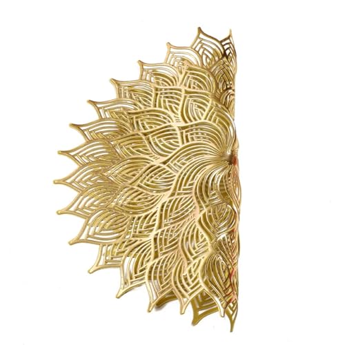 Set de table doré creux chrysanthème Ø38 cm chic pour table de fête - 3