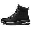 Rona Shoes Safety Boots Work Boots Steel Toe Cap Boots Safety Shoes Steel Toe Shoes Safety Trainers Work Shoes Lightweight Comfortable Non Slip Men's Women's Ladies Phantom Black UK7 / EU40.5 #2