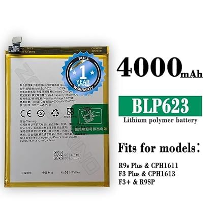 Image of Original BLP623 Battery for Oppo R9s Plus F3 CPH1613 CPH1611 Battery with 1 Year Warranty****(N2)
