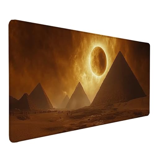 Tapis souris jaune imperméable 80x30 avec bords cousus durables