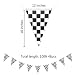Piokio 100ft Black and White Checkered Flag Banner - Racing Flags for Nascar Cars Birthday Party Decorations Supplies