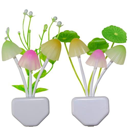 Image of AUSAYE Plug in Night Light, Sensor Light Color Change Cute Mushroom Light LED Nightlights for Kids, Adults, Bedroom, Bathroom,Hallway, Stairs, Kitchen