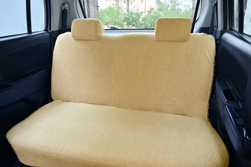 Image of Cotton Car Seat Cover for Hyundai Aura (5 Seater)(All Detachable Headrest) (Beige)