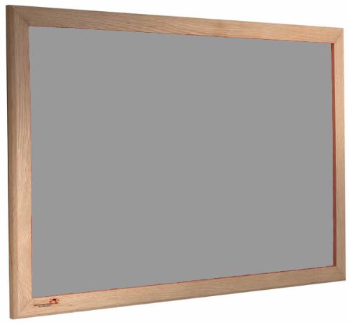 Premier Felt Noticeboard Oak Frame 900mm x 600mm, Silver