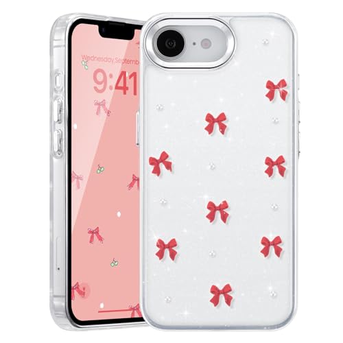 Coque iPhone 16e paillettes 3D protection silicone TPU transparente pour femme et fille