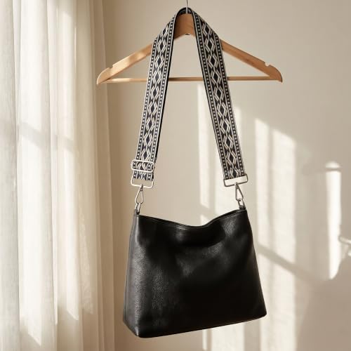 Image of Flower Purse Strap Replacement Embroidery Crossbody Shoulder Strap for Handbag Canvas Purse Extender Accessories