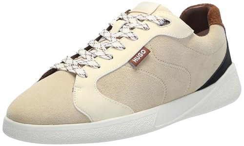 HUGO Men's Two Tone Suede Cupsole Sneaker