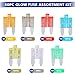 Glow Fuse Mini Blade Automotive Fuse Glow When Blown Smart Auto Glow Fuse Easy Identification BUSY-CORNER 50 Pieces