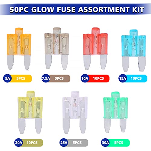 Mini fusibles para caravanas y barcos kit de sustitución rápida BUSY-CORNER de 5A-30A 3