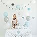 Elephant Baby Shower Decorations for Boy - Baby Shower Backdrop with Balloons, Its a Boy Banner, Paper Hanging Decorations and More Party Decor/Gender Reveal Decorations (Gray)