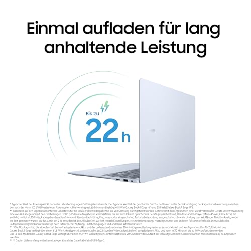 Samsung Galaxy Book4 Edge Galaxy AI-Laptop, 16-Zoll-Display, 16GB RAM, Snapdragon X Elite Pro Prozessor, Notebook 1TB Speicher, Copilot, Sapphire Blue, 3 Jahre Herstellergarantie [Exklusiv auf Amazon] – Bild 8