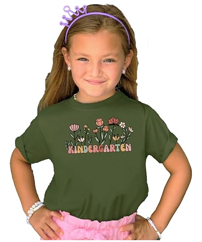 Floral Kindergarten Shirt for Girls Cute Wildflower Boho Graphic Tee for Kids4