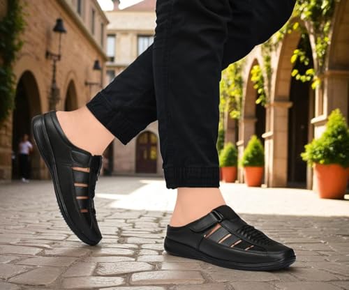 Image of Restroad Men's Synthetic Leather Sandals