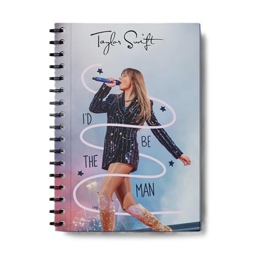 Image of zenithink Taylor Swift Wiro Journal Notebook | 80 gsm Paper With 350GSM Hard Cover | Unruled | Pages - 160 | A5 Size | Wiro Binding | Versatile for School, Home & Office