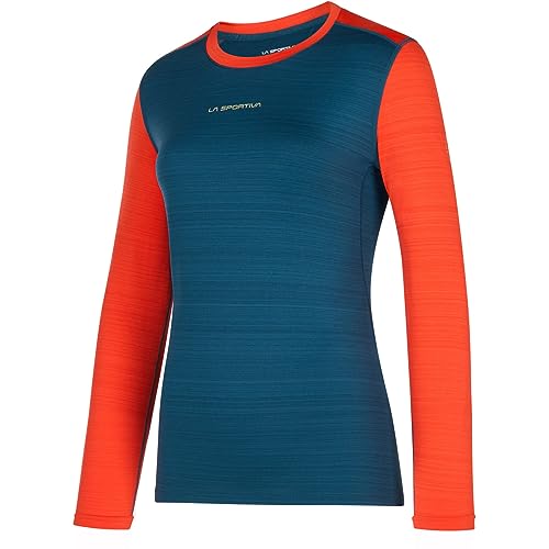 LA SPORTIVA Damen Tour Longsleeve, storm blue-cherry tomato, M