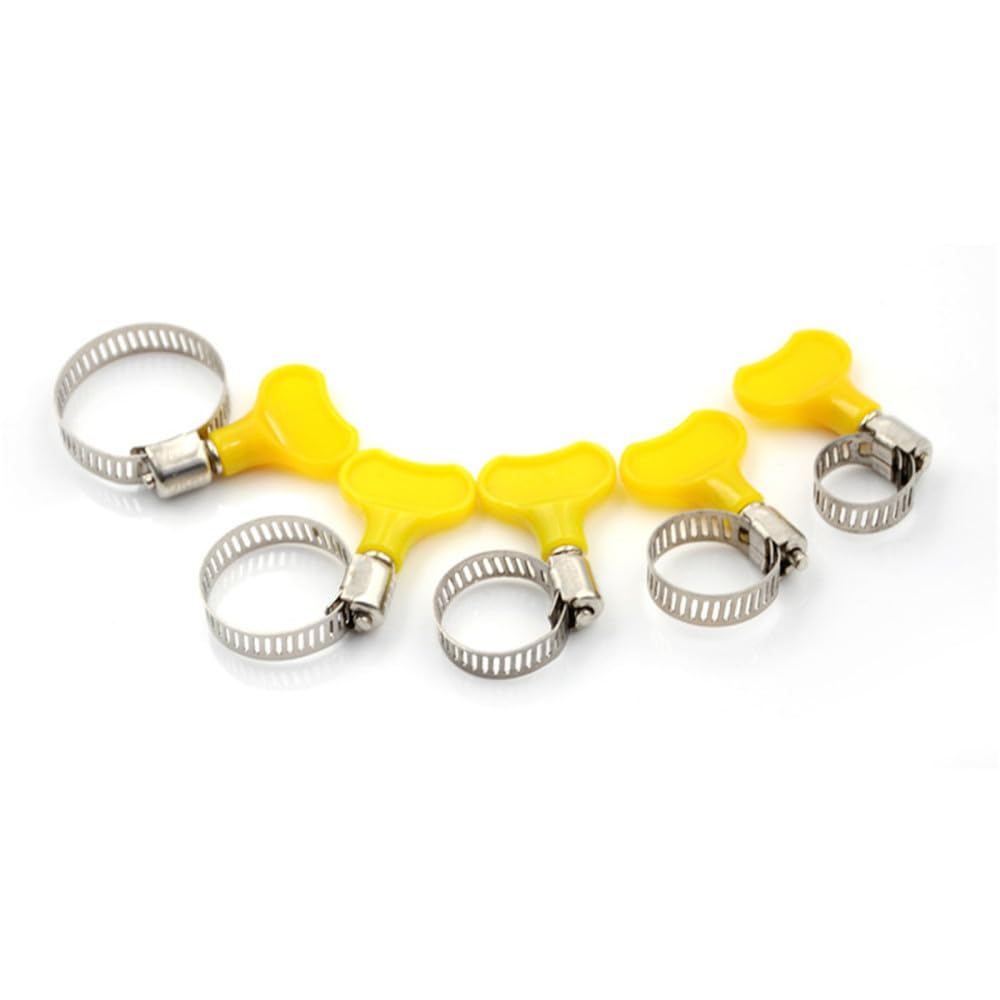 UTYP 100 pièces collier de serrage pour tube poignée en plastique collier de serrage papillon en acier inoxydable, 19,29mm