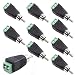 exgoofit Phono RCA Screws Male Female Plug to AV Screw Terminal Audio/Video Connector Adapter (Male Connector 10-Pack)