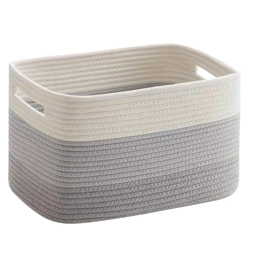 Panier de rangement maison multifonction en corde de coton souple - 7