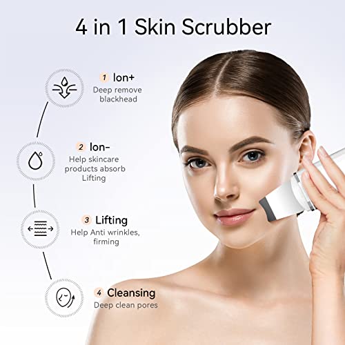 Skin-Scrubber-ANLAN-Ultrasonic-EMS-Ion-Exfoliating-Device-Face-Cleanser-and-Blackhead-Remover-Pores-Cleaning-Wrinkle-Remover-Comedone-Extractor-Skin-Care-with-4-Modes-USB-Rechargeable