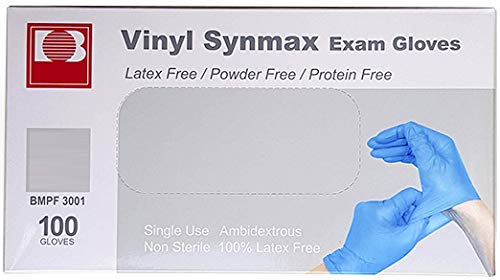 Histokit - Guantes de vinilo desechables. Sin Polvo. Sin látex. 100 guantes. Talla M Azul