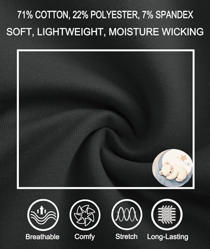 HIBETY Boys Athletic Pants, Moisture-Wicking Breathable Cotton Sweatpants with Elastic Drawstring4