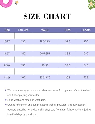 Calcinha de malha de biquíni de praia para meninas, saída de banho floral tropical de verão, confort