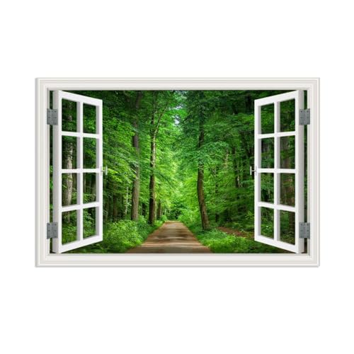 Chemin Forestier Toile Fausse Fenêtre pour un Intérieur Serein