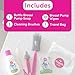 Dapple Breast Pump Cleaning Kit, 3 Baby Bottle Cleaning Brushes, Hypoallergenic & Powered by Plants, Removes Milk Residue, Leaves No Taste, 3oz Soap, 10ct Wipes 3 Cleaning Brushes
