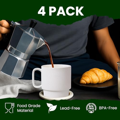 Set de 4 tazas apilables Bacimi con soporte metálico miniatura 5