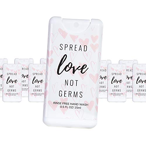 Wedding Favors - Rinse Free Hand Wash (Spread Love Not Germs.5 oz Spray)