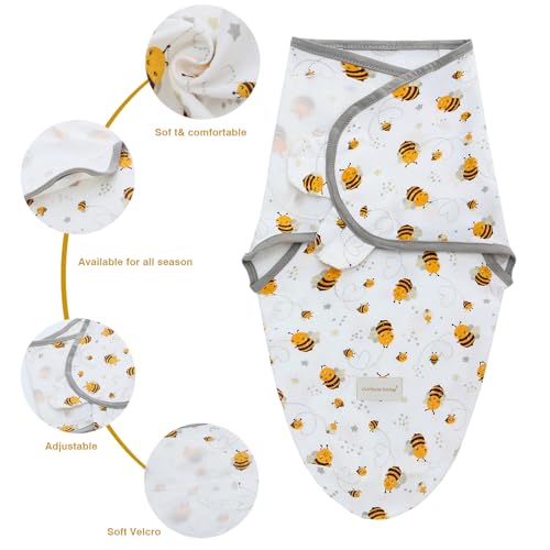Image of Miracle Baby Swaddle Sack, 3-Pack 100% Cotton Sleep Swaddles Wrap Blankets for Newborns & Infants, Soft & Adjustable