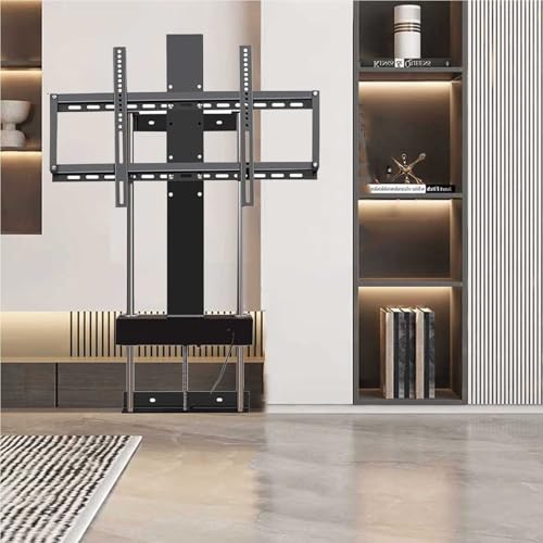 Support TV motorisé au sol télescopique à levage automatique pour écran LCD 37 à 75 pouces