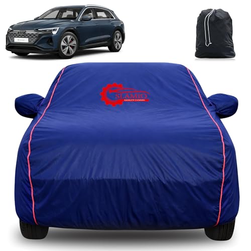 Image of 100% Waterproof Car Cover for Audi Q5 Uptill 2021 | All-Weather, Dustproof & UV Protection | Heavy-Duty 3-Layer Fabric | Custom Fit with Mirror & Antenna Pocket | Navy Blue