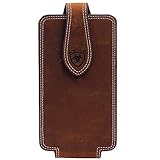 Ariat Unisex Adult Leather Cellphone Case Double Stitched Edges, Brown, One Size