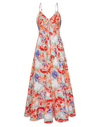 Image of GRACE KARIN Womens Summer Floral Maxi Dresses 2026 Long Flowy Boho Dress Beach Vacation Sundresses Casual Clothes with Pocket