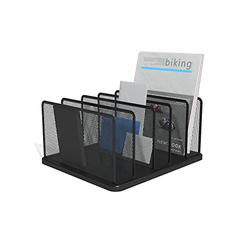 TRU RED 5 Compartment Wire Mesh File Organizer, Matte Black, 2/Pack (TR57558-CCVS) - Thumbnail 2