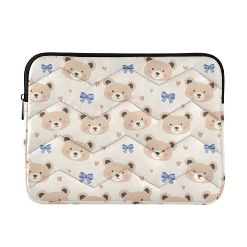 Funda para portátil 13-13.3 pulgadas Bear Blue Bow miniatura 1