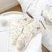Knagsfa 2 Pairs Women's Cute Crew Socks, Casual Athletic Cotton Cherry Calf Novelty Socks for Women