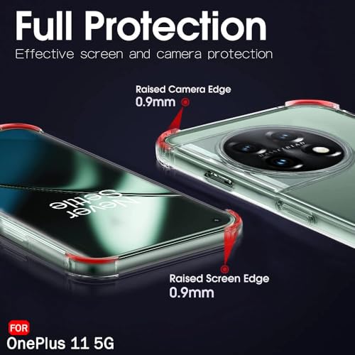 Image of TheGiftKart Crystal Clear Back Cover Case for OnePlus 11 5G | 360 Degree Protection | Shock Proof Design | Transparent Back Cover Case for OnePlus 11 5G (PC & TPU, Transparent Bumper)
