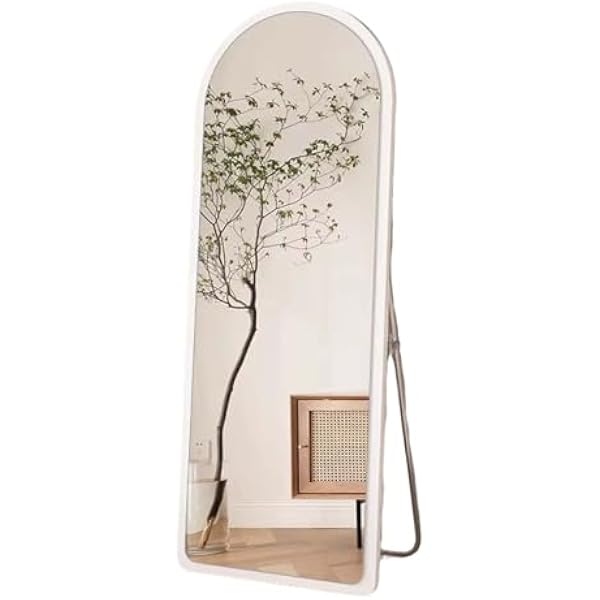 Lustro podłogowe o pełnej długości do domu łukowe lustro wiszące eleganckie lustro do sypialni lub dla dziewcząt minimalistyczne lustro stojące do sprawdzania ubioru i dekoracji