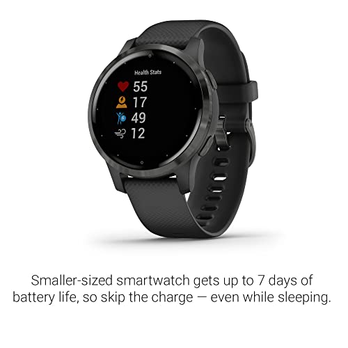 Garmin 010-02172-11 Vivoactive 4S, Smaller-Sized Gps Smartwatch, Features Music, Body Energy Monitoring, Animated Workouts, Pulse Ox Sensors And More, Black #TOP2