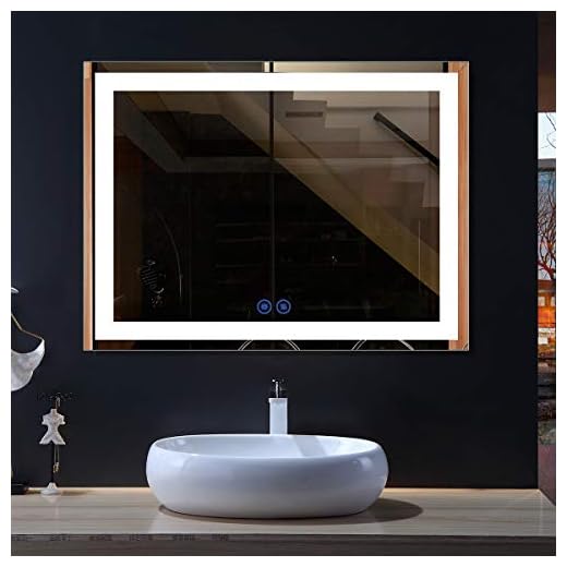 DECORAPORT 48 x 36 Inch LED Bathroom Mirror