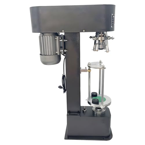 Banfluxion 110V 370W Aluminum Screw Cap Capping Machine Semi-Automatic Bottle Cap Capping Machine 18-45mm Outer Diameter 150-350mm Bottle Height(Two Packages)