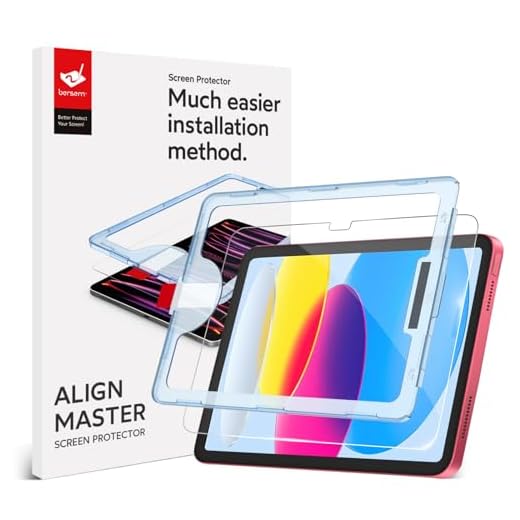 bersem Protetor de tela compatível com iPad 10ª geração de vidro temperado de 10,9 polegadas (2022), ultratransparente, antiarranhões, compatível com capas, kit EZ, 1 pacote