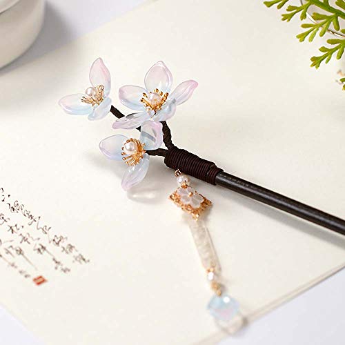 Vintage Hair Stick,Chinese Hair Chopstick, Tassel Chinese Hair Stick Hanfu Hairpin Hair Chopsticks Traditional Headwear Bridal Hair Accessories(4)