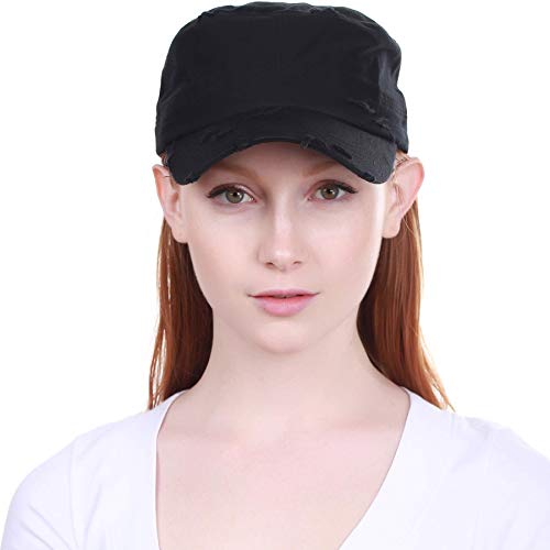 Image of Vintage Distressed Cadet Army Cap Basic Everyday Military Style Hat