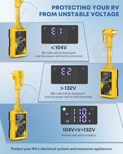 Image of Kohree RV Surge Protector 50 Amp, Power Surge Voltage Protection 16000J