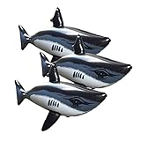 JOINPAYA 3 Piezas Juguetes Inflables De Tiburones Juguetes Inflables Flotador De Piscina Juguetes Inflables De Playa Bañera Animal De Juguete Juguetes para Jugar En El Agua Black